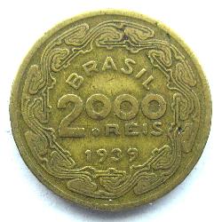 Brasilien 2000 Reais 1939