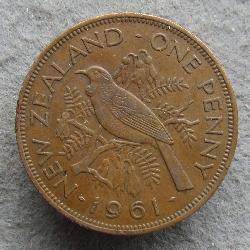 New Zealand 1 penny 1961
