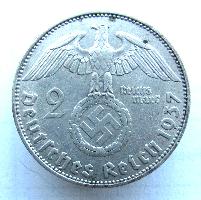 Germany 2 RM 1937 D