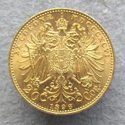 Austria Hungary 20 korun 1896