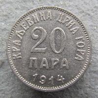 Montenegro 20 Para 1914