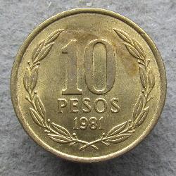 Chile 10 peso 1981