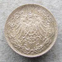 Germany 1/2 Mark 1918 E