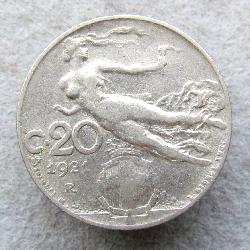 Italy 20 centesimo 1921