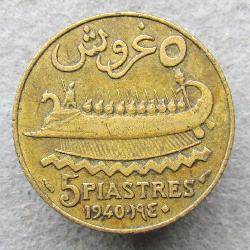 Lebanon 5 piastres 1940