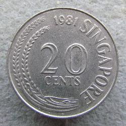 Singapore 20 cents 1981