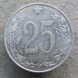 Czechoslovakia 25 hellers 1953