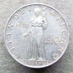 Vatican 10 lire 1952