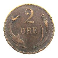 Denmark 2 ore 1883