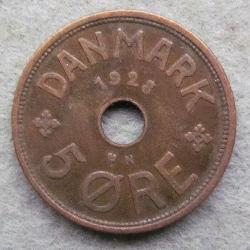 Denmark 5 ore 1928
