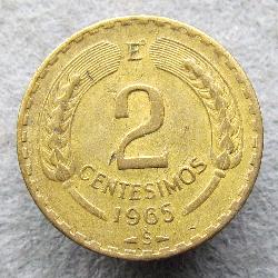 Chile 2 centesimo 1965