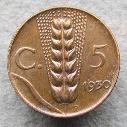 Italy 5 centesimo 1930