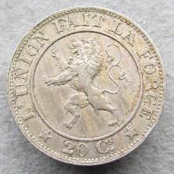 Belgium 20 centimes 1861