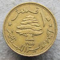 Lebanon 10 piastres 1955