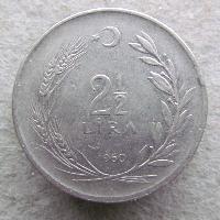 Turkey 2.5 lira 1960