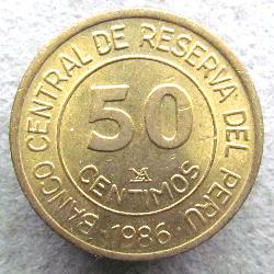 Перу 50 сентимо 1986