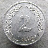 Tunisia 2 millimes 1960