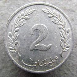 Tunisko 2 milim 1960
