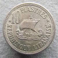 Lebanon 10 piastres 1961