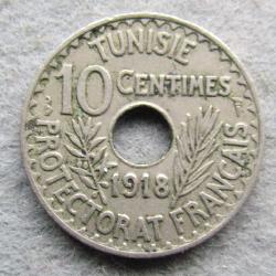 Tunesien 10 Centimes 1918