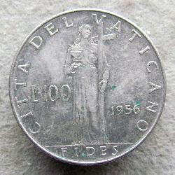 Vatikán 100 lir 1956