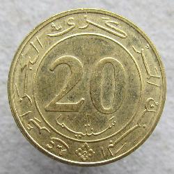 Alžírsko 20 centimy 1987