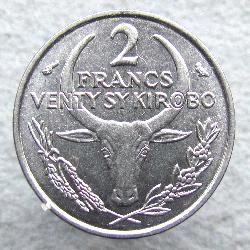 Madagascar 2 francs 1965