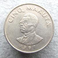 Congo 5 macuta 1967