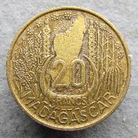 Madagascar 20 francs 1953