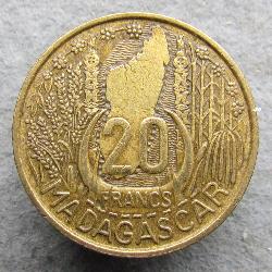Madagascar 20 francs 1953