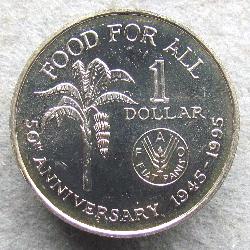 Trinidad and Tobago 1 dollar 1995