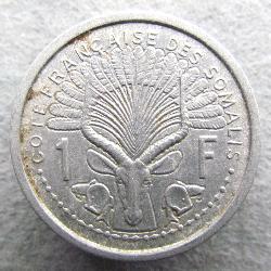 Francouzské Somálsko 1 frank 1965