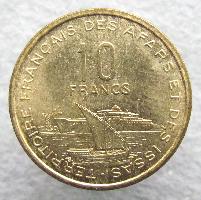 Francouzský Afar a Issa 10 franků 1969
