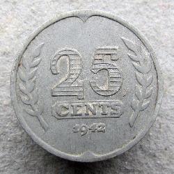 Nizozemsko 25 centů 1942