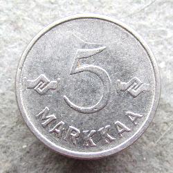 Finsko 5 marek 1955