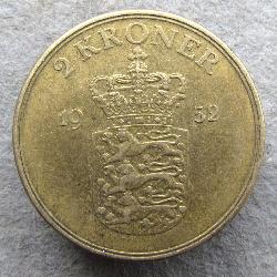Denmark 2 crowns 1952