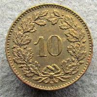 Switzerland 10 rappen 1918