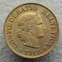 Switzerland 10 rappen 1918