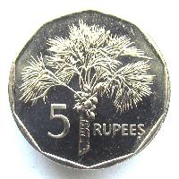 Seychelles 5 rupees 2007