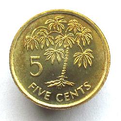 Seychelles 5 cents 2007