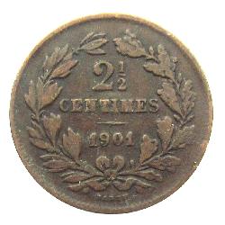 Luxembourg 2,5 centimes 1901