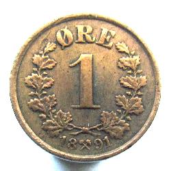 Norwegen 1 Ore 1891
