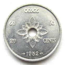 Laos 20 centimes 1952