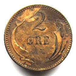 Denmark 2 ore 1891