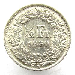 Switzerland 1/2 Franc 1950 B