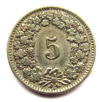 Швейцария 5 раппен 1913