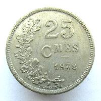 Lucembursko 25 centimů 1938