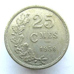 Luxembourg 25 centimes 1938