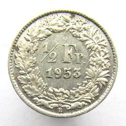 Switzerland 1/2 Franc 1953 B