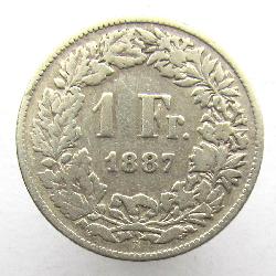 Switzerland 1 Fr 1887 B